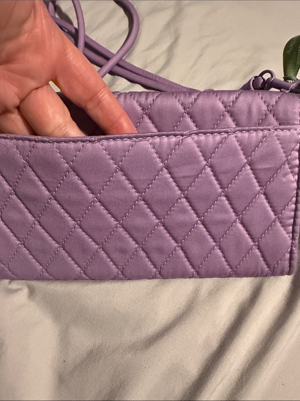 Vera Bradley Quilted Lavender Wildwood Crossbody Wallet - Picture 5 of 9
